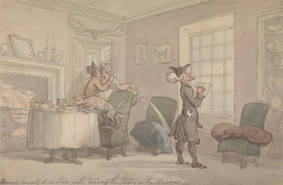 Dr. Syntax copiando el ingenio de la ventana de Thomas Rowlandson